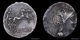Republic. C. Pulcher (110-109BC) AR Denarius. Cr 300/1