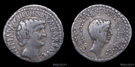 Imperatorial. Mark Antony & Octavian (41BC) AR Denarius. Cr517/2