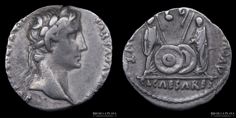 Augustus (27BC-14AD) Denarius. Lugdunum mint, struck 2BC-4AD. Silver; 18mm; 3.77...