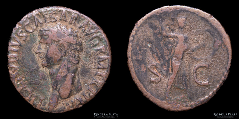 Claudius (41-54AD) As, Rome mint, struck 41-42AD. Bronze; 28.4mm; 12.71g. A: TI ...