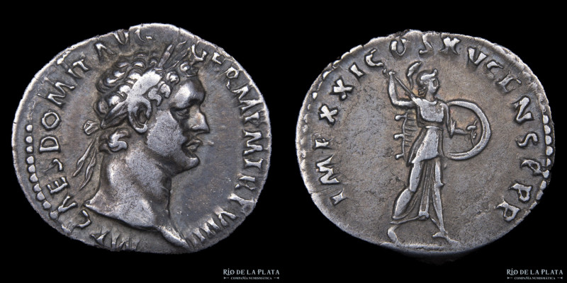 Domitian (81-96AD) Denarius. ROme mint, struck 90AD. Silver; 19mm; 3.49g. A: IMP...