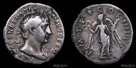 Trajan (98-117AD) AR Denarius. RIC 58