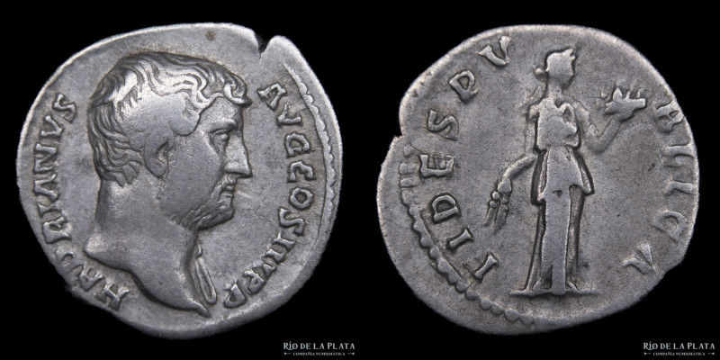 Hadrian (117-138AD) Denarius. Silver; 18.0mm; 3.2g. A: HADRIANVS AVG COS III P P...