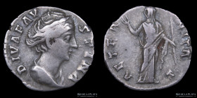 Diva Faustina (died 141AD) AR Denarius. RIC 344