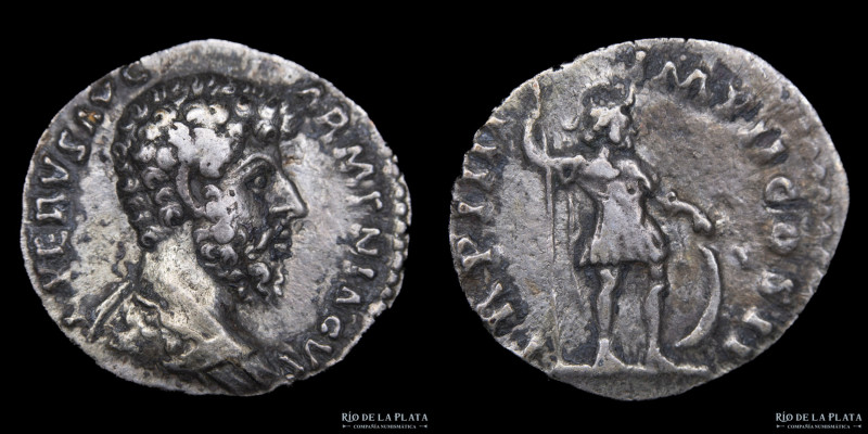 Lucius Verus (161-169AD) Denarius. Rome mint, struck 164AD. Silver; 17mm; 3.33g....