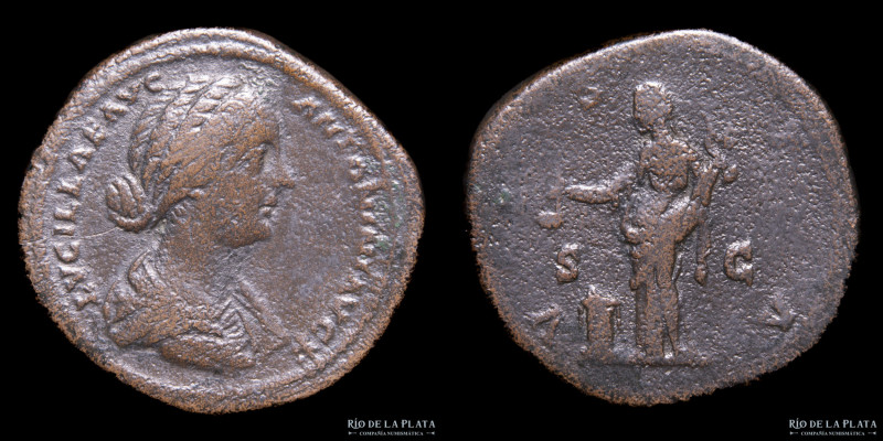 Lucilla (164-169AD) Sestertius. Rome mint. Bronze; 33mm; 23.46g. A: LVCILLAE AVG...