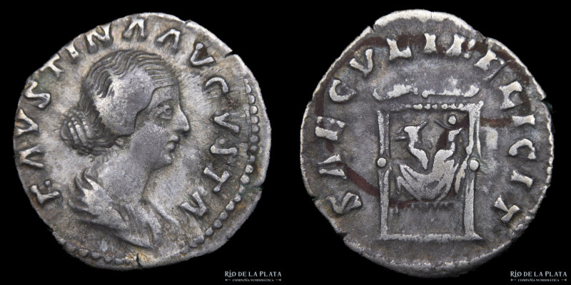 Faustina II (146-176AD) Denarius. Rome mint, struck 161-162AD. Silver; 18mm; 3.3...