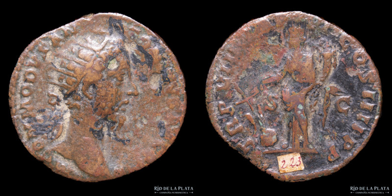 Commodus (179-192AD). Dupondius. Rome mint, struck 183AD. Bronze; 25mm; 11.55g. ...