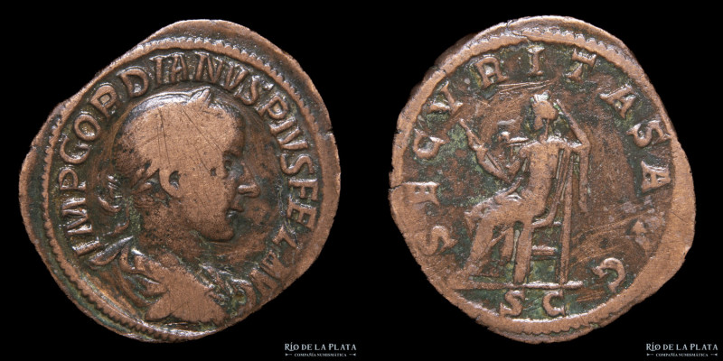 Gordian III (238-244AD). Sestertius. Bronze; 34mm; 24.35g. A: IMP GORDIANVS PIVS...