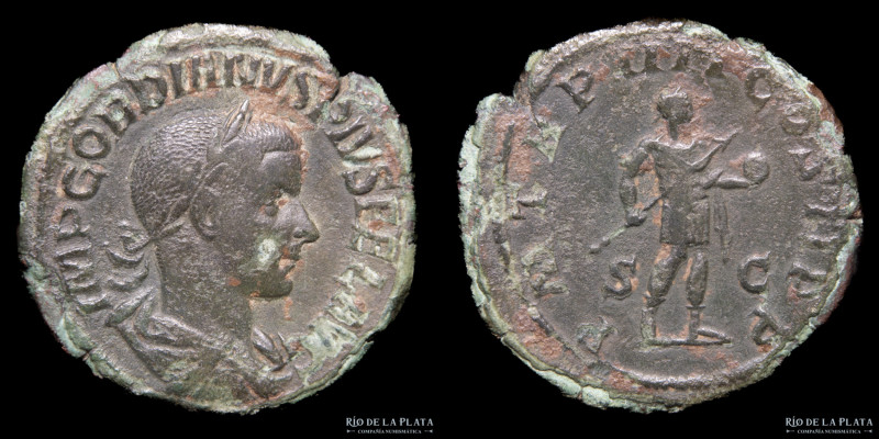 Gordian III (238-244AD). Sestertius. Struck 240AD. Bronze; 31mm; 13.73g. A: IMP ...