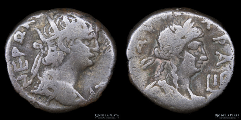 Alexandria, Egypt. Nero (54-68AD) Tetradrachm. Struck year 13 (66-67AD). Billon;...