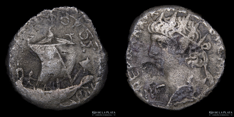 Alexandria, Egypt. Nero (54-68AD) Tetradrachm. Struck year 13 (66-67AD). Billon;...