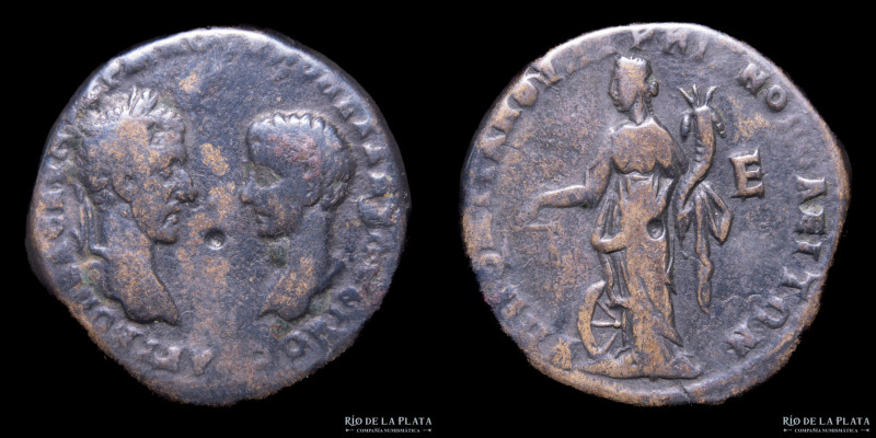 Markianopolis, Moesia. Macrinus & Diadumenian (217-218AD) Pentassarion. Bronze; ...