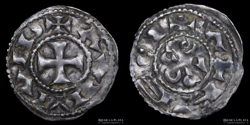 France. Viscounty of Albi. In the name of Raymond (1150-1200AD) Denier. Silver; ...