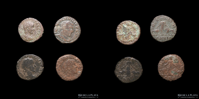 Rome. Lot x4. Roman provincial. Viminacium, Moesia. Gordian III, Phillip I and D...