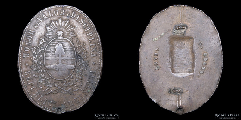 Argentina. Premio Militar 1872. Guerra Triple Alianza. Asalto de Curupaity. Cobr...