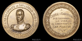 Argentina. 1913. Centenario Combate de San Lorenzo. Soc. La Medalla