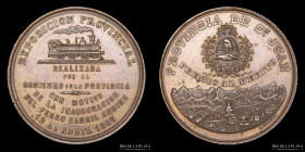 Argentina. Ferroviarias. 1885. FFCC Andino. San Juan. Exposicion Provincial. R. Grande