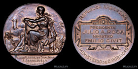 Argentina. Ferroviarias. 1904. San Juan. Serrezuela. Cobre