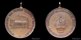 Argentina. Ferroviarias. 1904. San Juan Carril a Serrezuela. Chica. Cobre