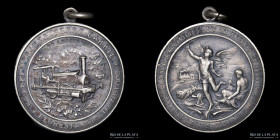 Argentina. Ferroviarias. 1907. FFCC Argentinos 50 Aniversario. Chica. Plata
