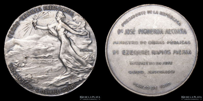 Argentina. Ferroviarias. 1910. Ferrocarriles Patagónicos. San Antonio a Nahuel H...