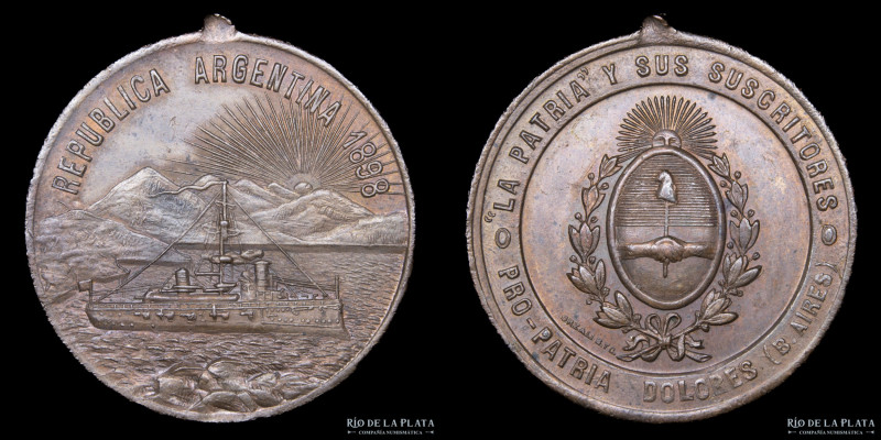 Argentina. 1898. La Patria y sus Suscritores. Pro Patria. Dolores, Buenos Aires....