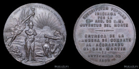 Argentina. 1898. Entrega bandera Acorazado San Martin. Pro Patria