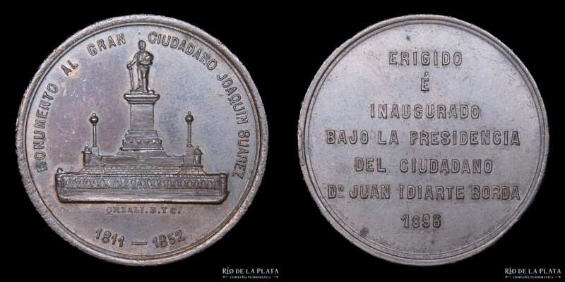 Uruguay. 1892. Monumento a Joaquín Suárez. Cobre; 30.0mm; 12.72g. A: MONUMENTO A...