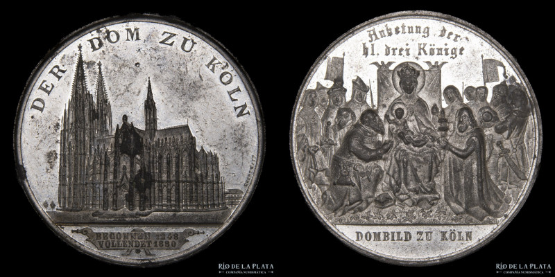 Alemania. 1880. Catedral de Colonia. Reyes Magos. Latón/Zinc; 50mm; 53.78g. A: A...