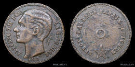 España. Boton. 1880. Alfonso XII. Eingetragenes Fabrik-Zeichen