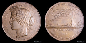 Francia. 1889. 100 Años Ministerio Finanzas. Monedas y Medallas. Oudine