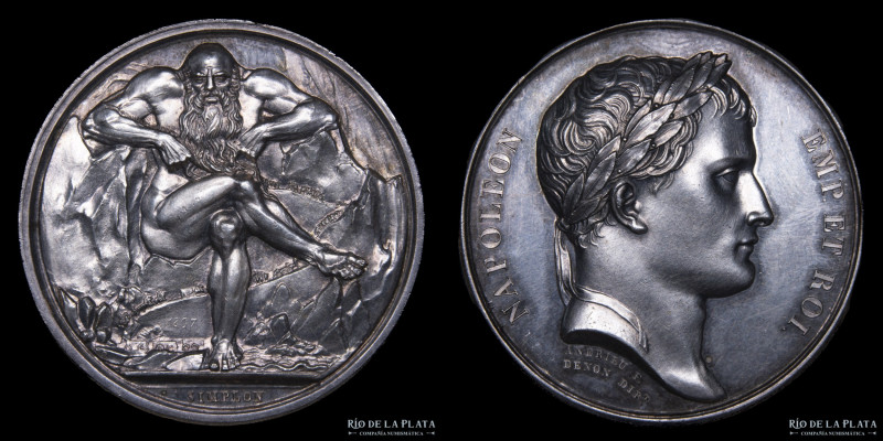 Francia. Napoleón I. Anexión de Simplón. Plata; 41mm; 36.42g. A: NAPOLEON EMP. E...
