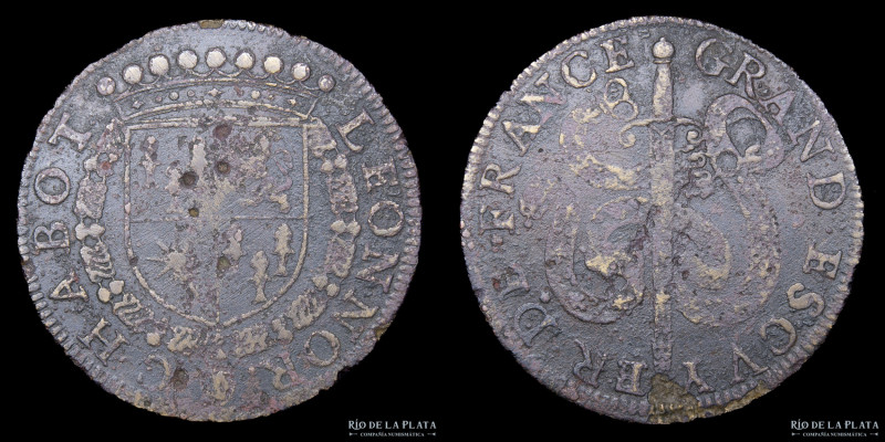 Francia. Jetón ND (1570-97). Leonnor Chabot. Grand Escuyer de France. Latón; 28m...