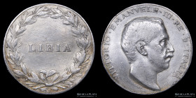 Italia. 1912. V. Emanuele III. Batalla de Libia. Plata