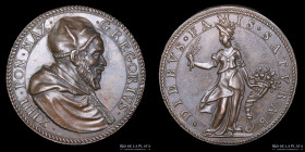 Italia. Estados Papales. 1590-91. Gregorio XIV. Restrike