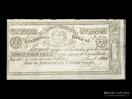 Banco Nacional. 1 Peso 1838. Pick S368c