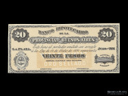 Buenos Aires. Banco Hipotecario. 20 Pesos 1891 Oro sellado. Pick S631
