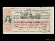 Buenos Aires. La Popular Argentina. 10 Pesos Fuertes 1870