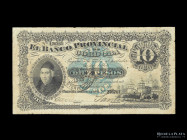 Cordoba. Banco Provincial. 10 Pesos resello 1885. Pick S738b