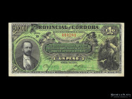 Cordoba. Banco Provincial. 1 Peso 1889 resellado. Pick S741a
