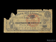 Entre Rios. Banco del Litoral. 4 Reales Plata Boliviana 1871. Pick S1705