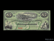 Entre Rios. Oxandaburu y Garbino. 5 Pesos Bolivianos 1869 Remainder. Pick S1783a