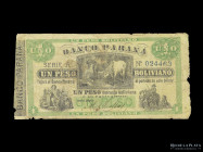 Entre Rios. Banco Parana. 1 Peso Boliviano 1868 La Paz. Pick S1815