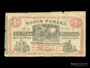 Entre Rios. Banco Parana. 1 Peso Boliviano ND1868. Pick S1816
