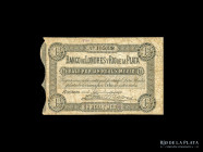 Santa Fe. Londres y Rio de la Plata. 1 1/2 Real Plata Boliviana 1866
