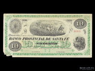 Santa Fe. Banco Provincial. 10 Pesos Plata Boliviana 1875. Pick S821
