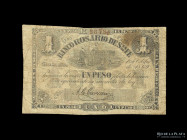 Santa Fe. Banco Rosario Sta Fe. 1 Peso Plata Bol 1869. Pick S1854a