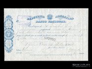 Argentina. Banco Nacional Suc Buenos Aires. Cheque 1886