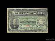 Argentina. Fraccionarios 1891. 20 Centavos 1892. Pick 211b